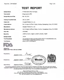 Certificat de qualité